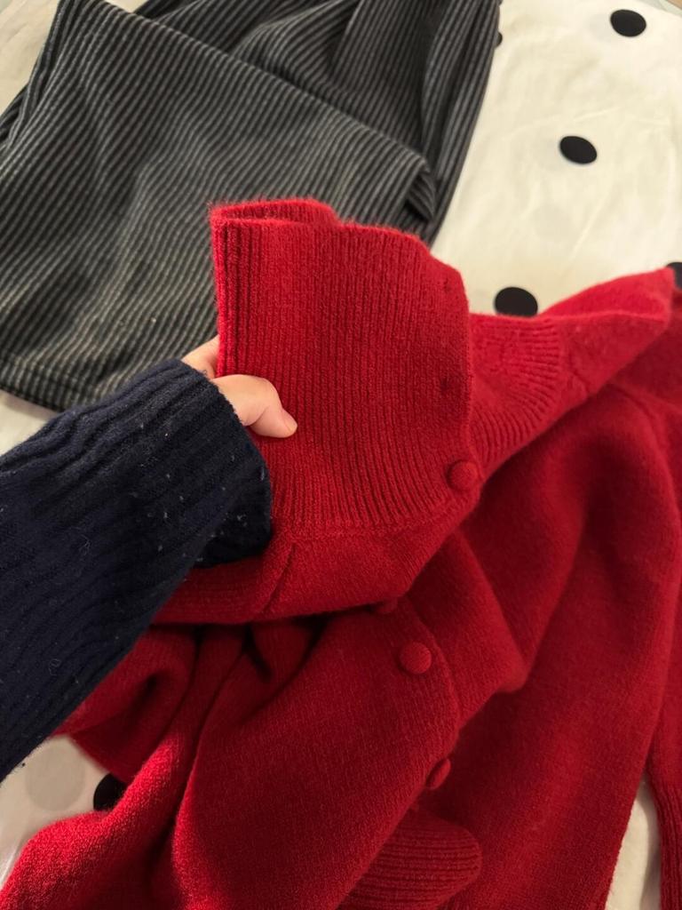 Women's Soft High Neck Knit Cardigan - Thickened Polo Collar Sweater for Autumn/Winter