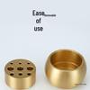 Zen Brass Multi-Hole Tibetan Incense Holder - Ash-Free Mini Tray