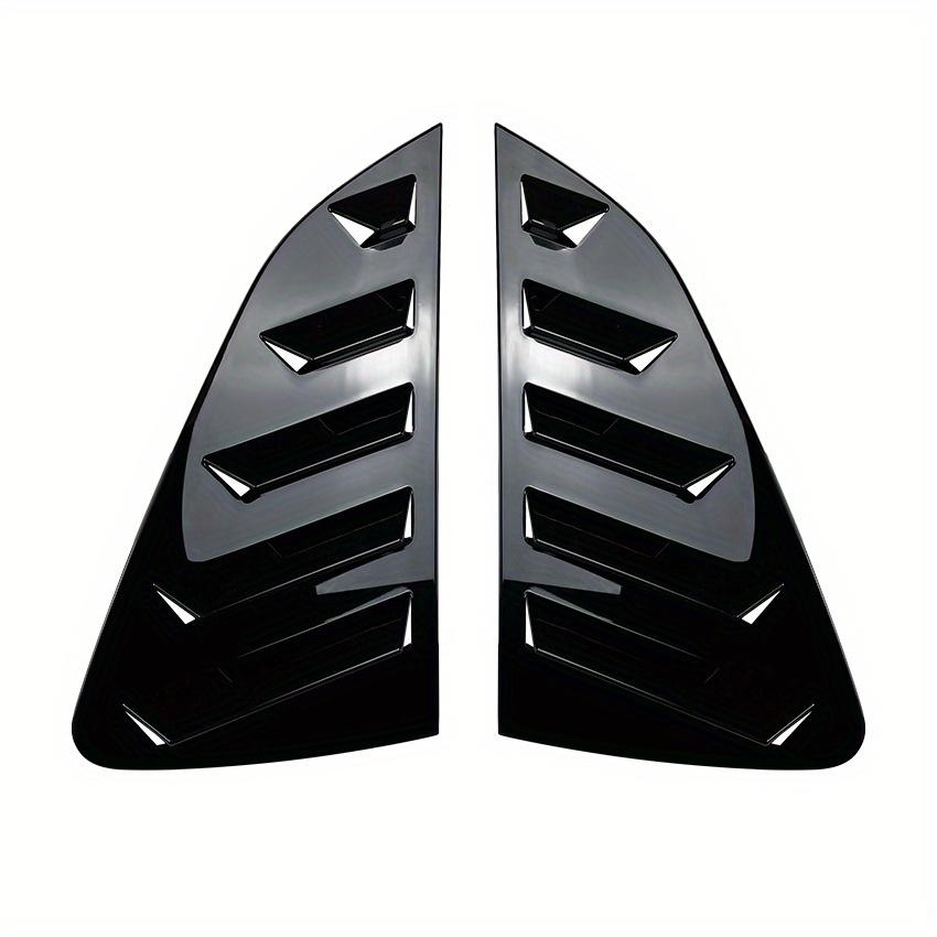 Pair Carbon Fiber Gloss Black Shutter Cover Trim for Volkswagen Polo MK6 2018-2025 - Sleek ABS Side Vent Louver