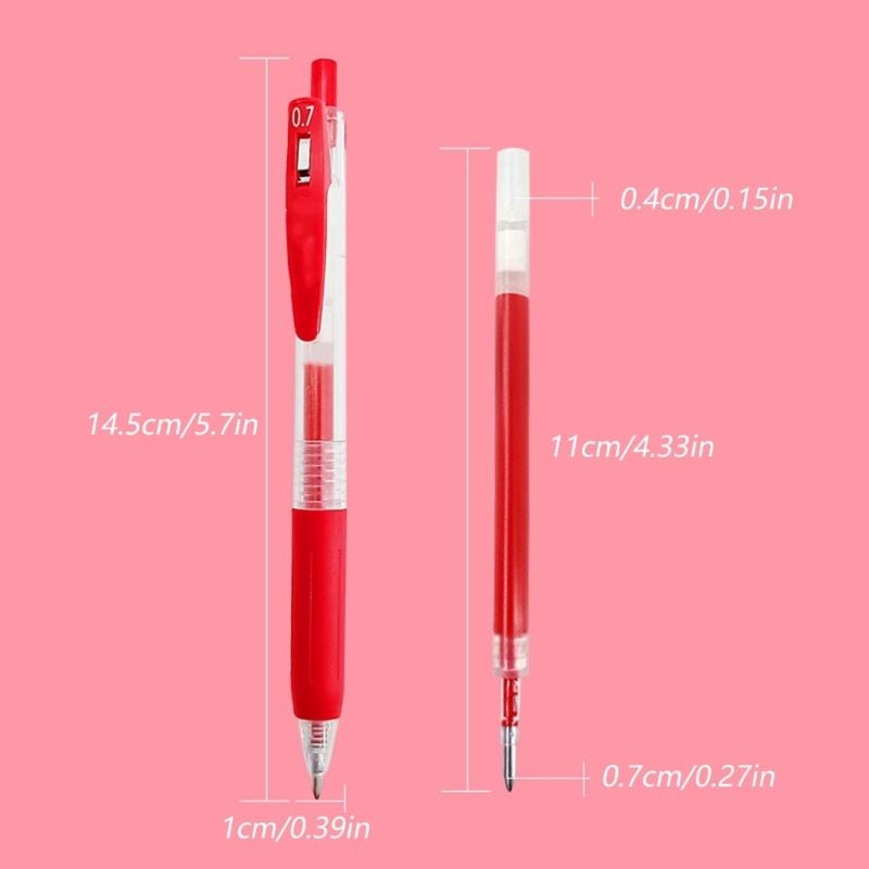 Caneta Gel Colorida Retrátil Caneta com Tintas Gel de Cores Sortidas Ponta 0,7 MM para Diário Caderno Planejador Anotações Scrapbooking