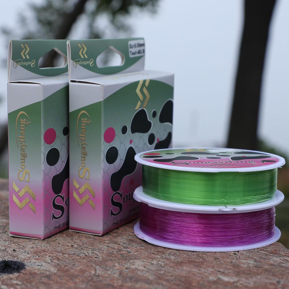 SOUGAYILANG Nylon-Angelschnur, 100 m, 11–48 lb, Seefischerboot-Angeln, schwimmende Linie, Monofilament-Karpfen-Angelschnur