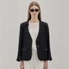 Hyyk Minimal Collarless Jacket_Black