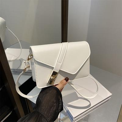 Hochwertig und vielseitig in Messenger-Tasche Damen 2025 neu modisches geometrisches Taschenabdeckungsdesign Schloss kleine quadratische Tasche