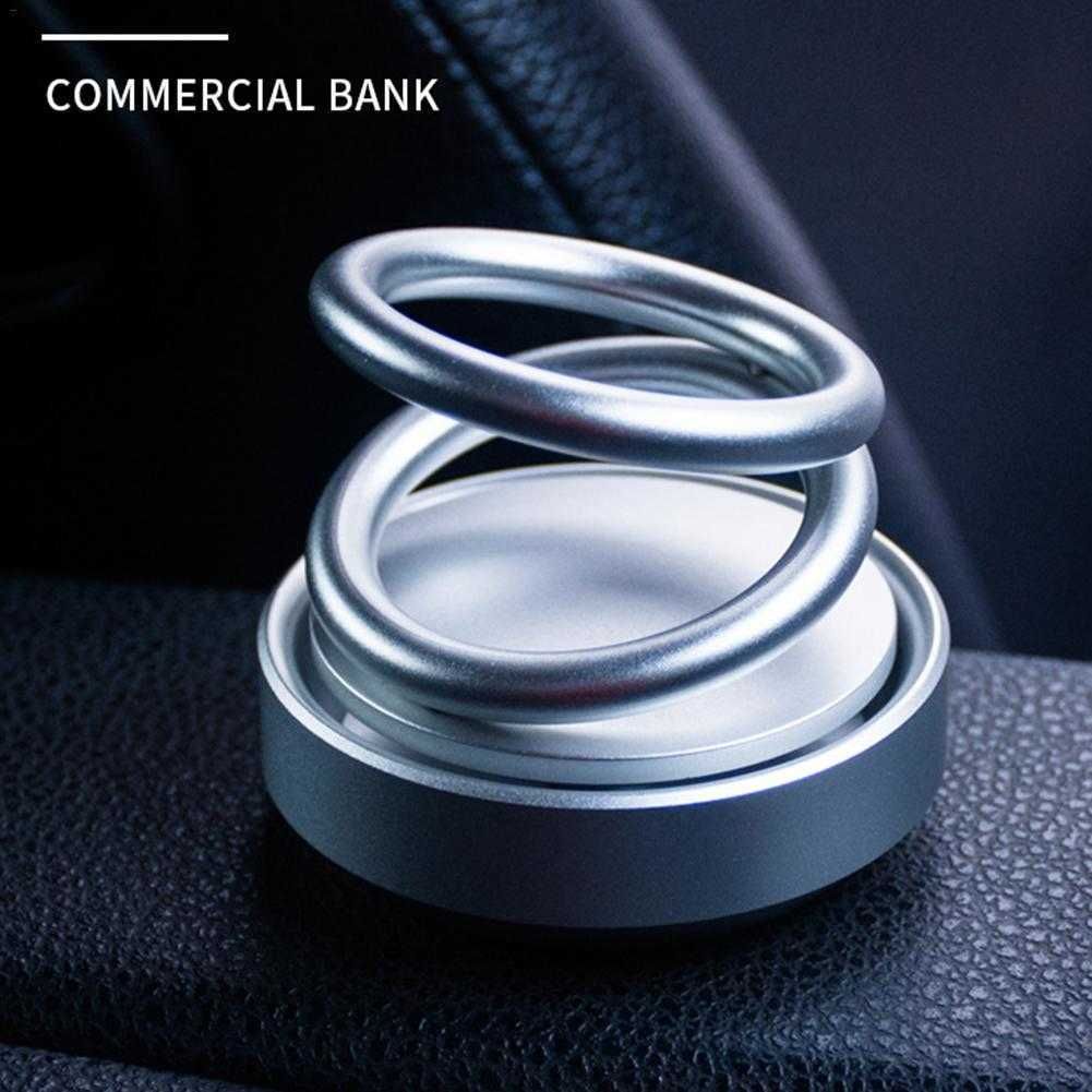 Update Home Gift Scent Ornament Fragrance Office Decoration Rotating Designed Double Ring Air Freshener Perfume Fashion New Arrive Car