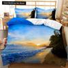 Beach Duvet Cover Set Summer Ocean Bedding Set Hawaiian Marine Sea Waves 3D Print Starfish Polyester Comforter Cover Queen King
