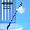 Durable Feather Cat Teaser Rod with New-Style Replacement Head