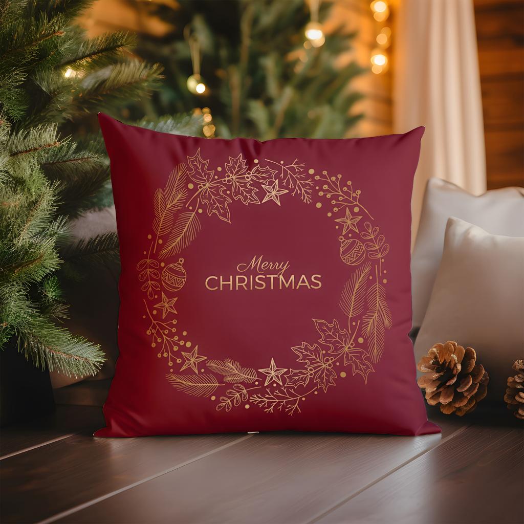 Home Decor Charming Christmas Fairy-Printed Pillow Cover Pattern Cushion Cover Suitable For Sofa Bedroom Car Pillow Cover