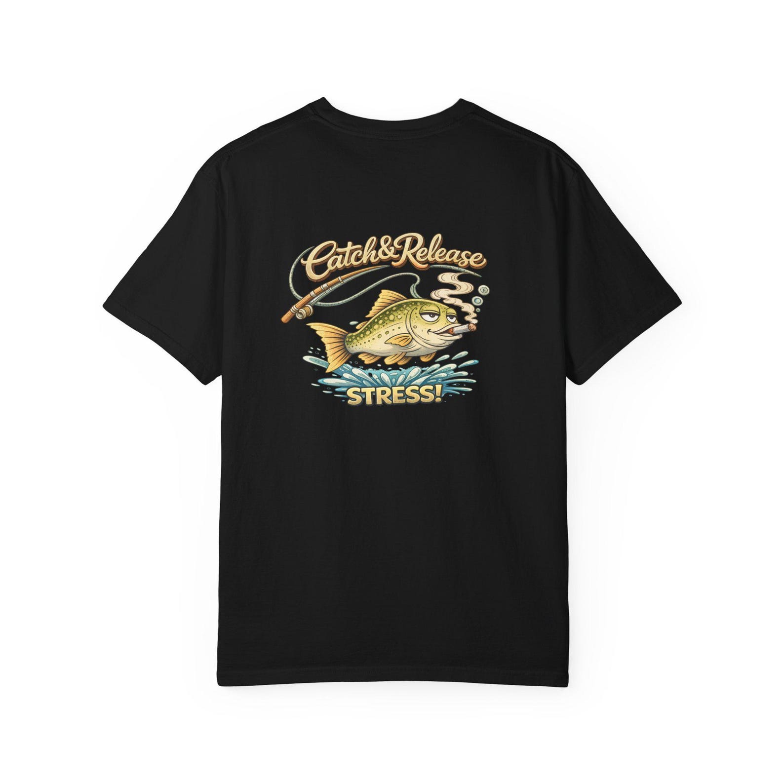 Catch & Release Stress Fishing T-shirt | Fish Graphic Tee XXXL