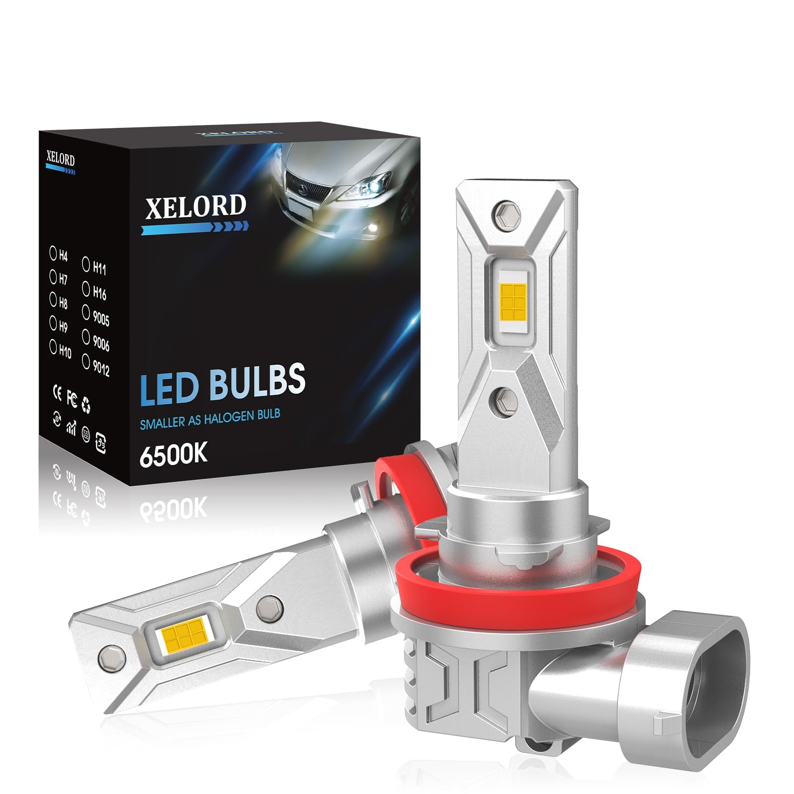 

XELORD LED Fog Lamp, H11, H8, H16, H9, LED, Yellow, Fog, Equipped with CSP H11/H8 жёлтый