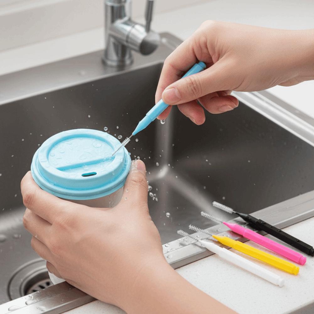 10 pieces/set Disposable Shower Head Cleaning Brush Portable Soft Bristle Gap Brush Bendable Shower Head Cleaner Household