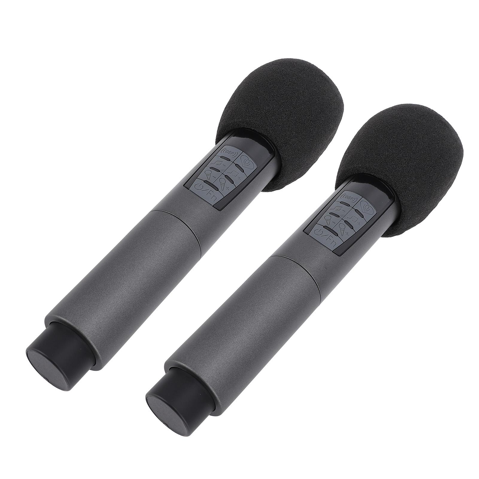 

Беспроводной динамический микрофон с приемником 2.4G, 10 каналов, защита от помех, Bluetooth, беспроводной, два