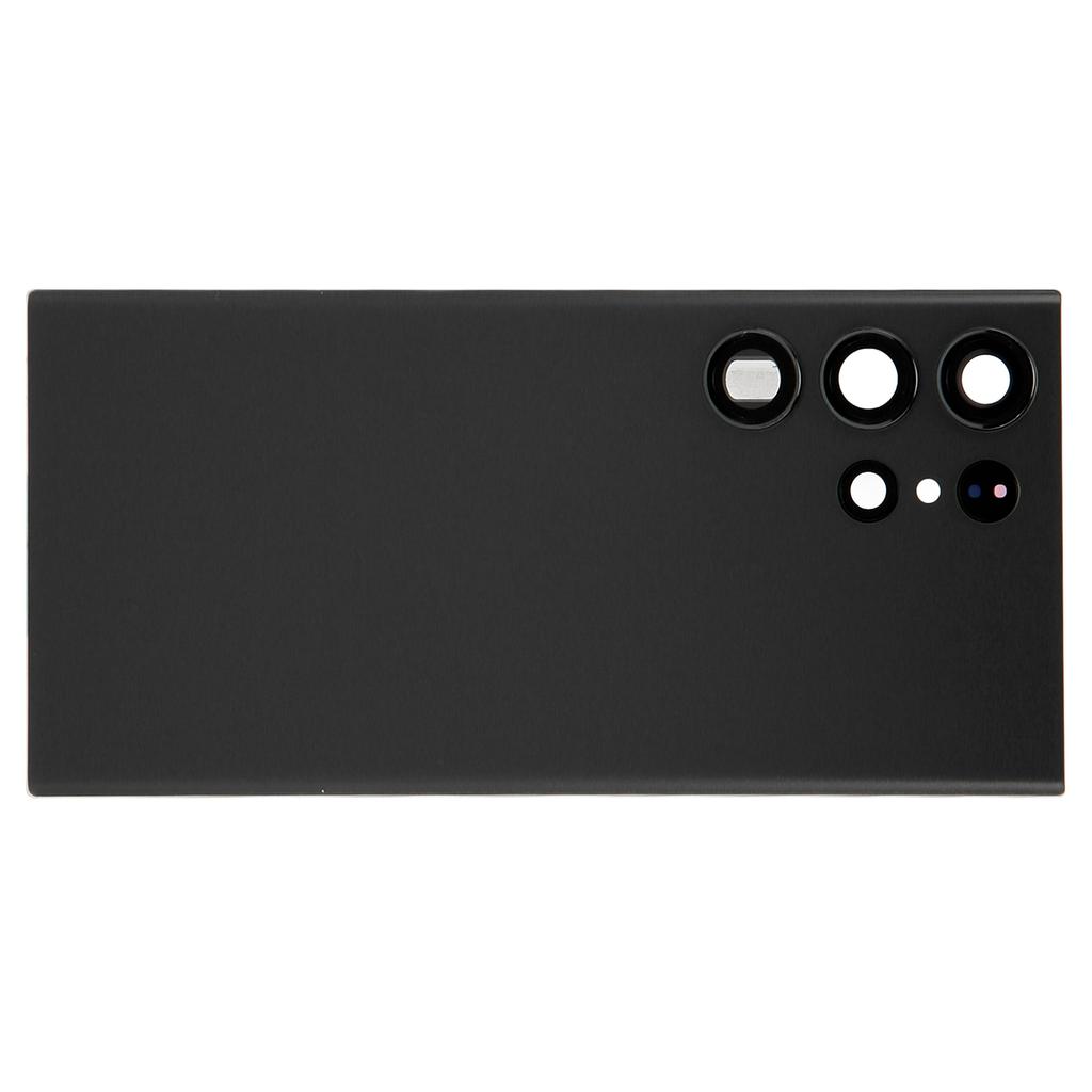 Handy Glas Rückseite Vorinstallierte Kameralinse Perfekte Passform Handy Rückseite Glasabdeckung für S23 Ultra Schwarz