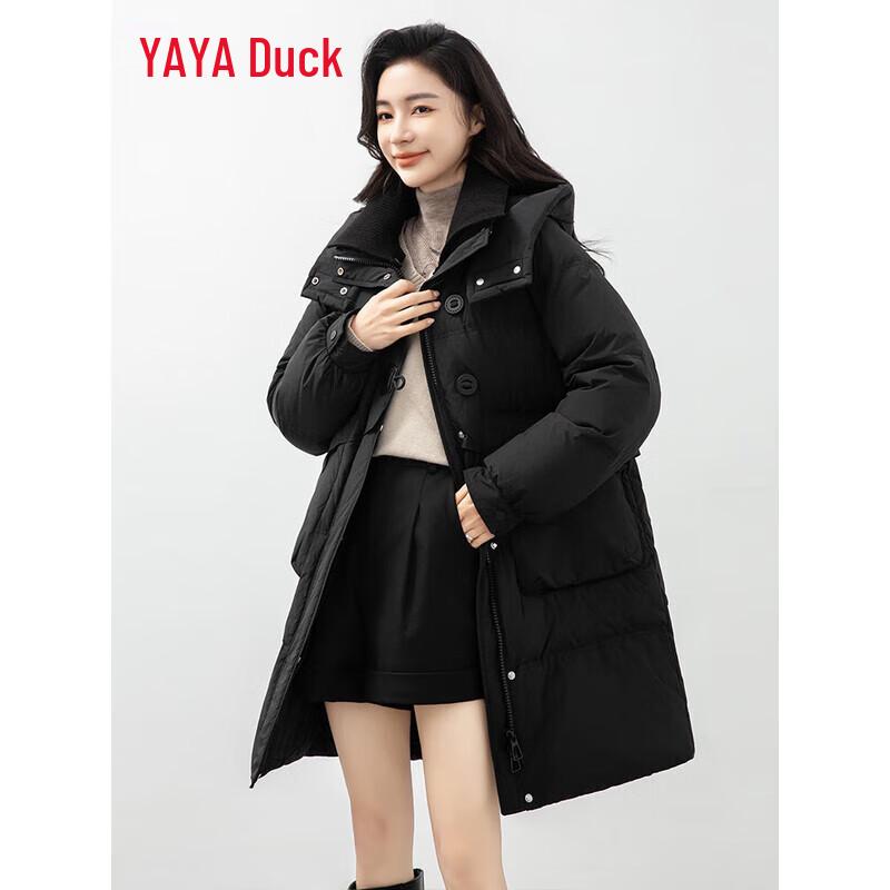 

YAYA Women s Loose Hooded Down Jacket YE3B635805L L