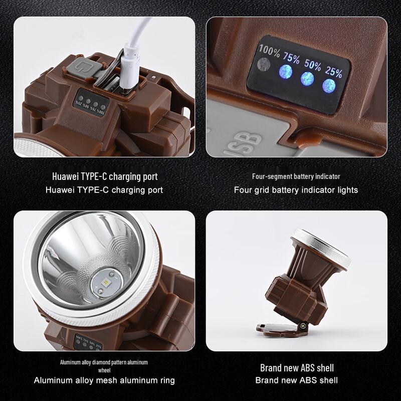 High-Power Rechargeable LED Headlamp for Night Fishing