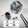 ABGR-Aluminum Alloy For Lathe Bench Grinder Mini Three Jaw Chuck For Electric Drill Self Centering Woodworking Turning Tool
