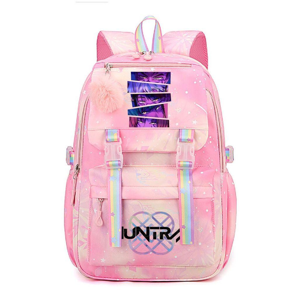 Girls Kpop Hunters Rumi Zoey Mira Printed Backpack Student School Travel Large Capacity Bag