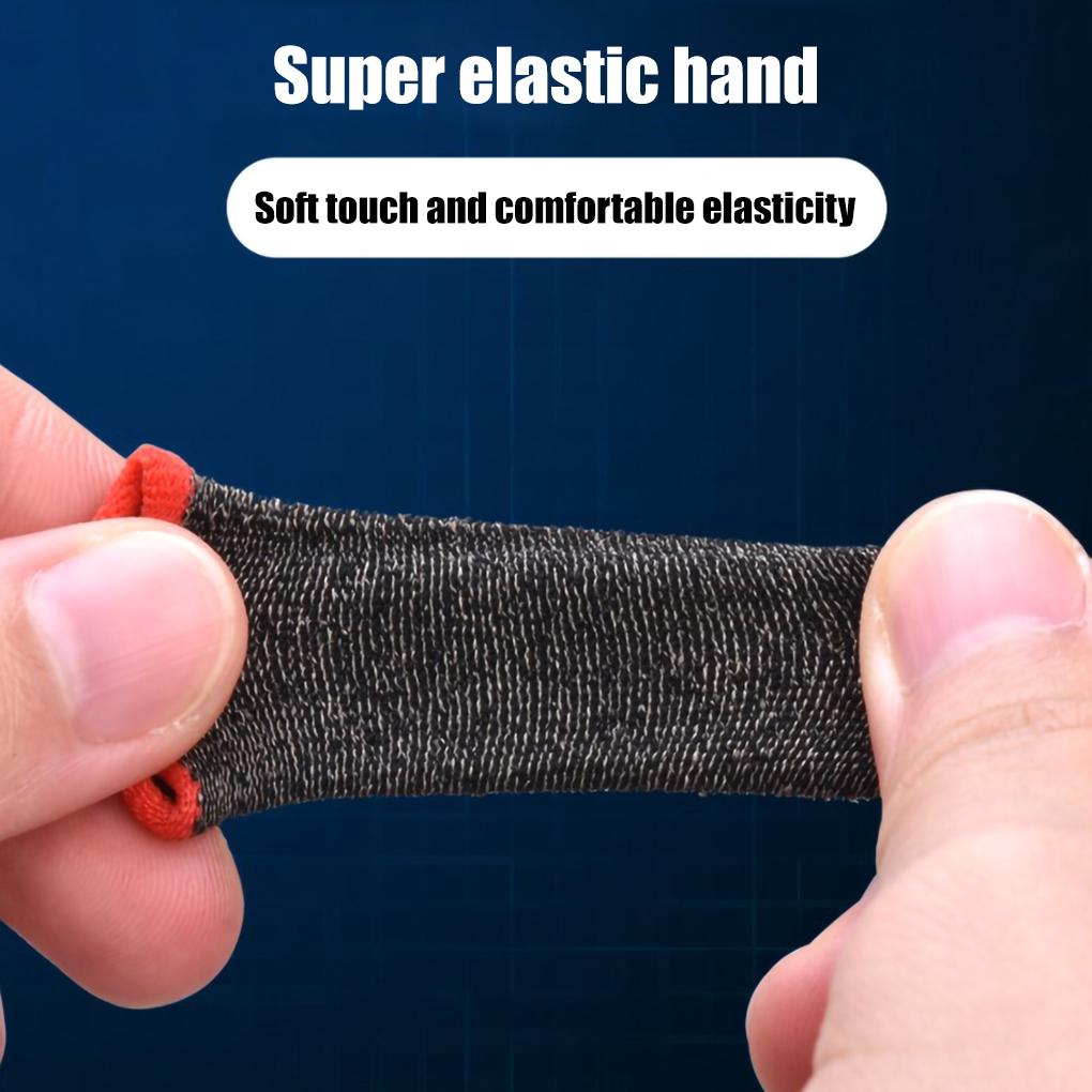 2Pcs Game Fingertip Sleeves Sweat Proof Anti-slip Breathable Screen Protective Gloves Kit Portable Gaming Parts