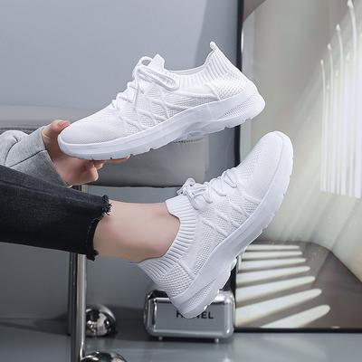 White Ultra Light Plus Size 43 Women Sneaker Mesh Breathable Casual Running Sports Shoes Jogging Walking Ladies Platform Sneaker