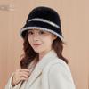 Plush Fisherman Hat Women's Autumn and Winter Bucket Hat, Two Tone Warm Basin Hat