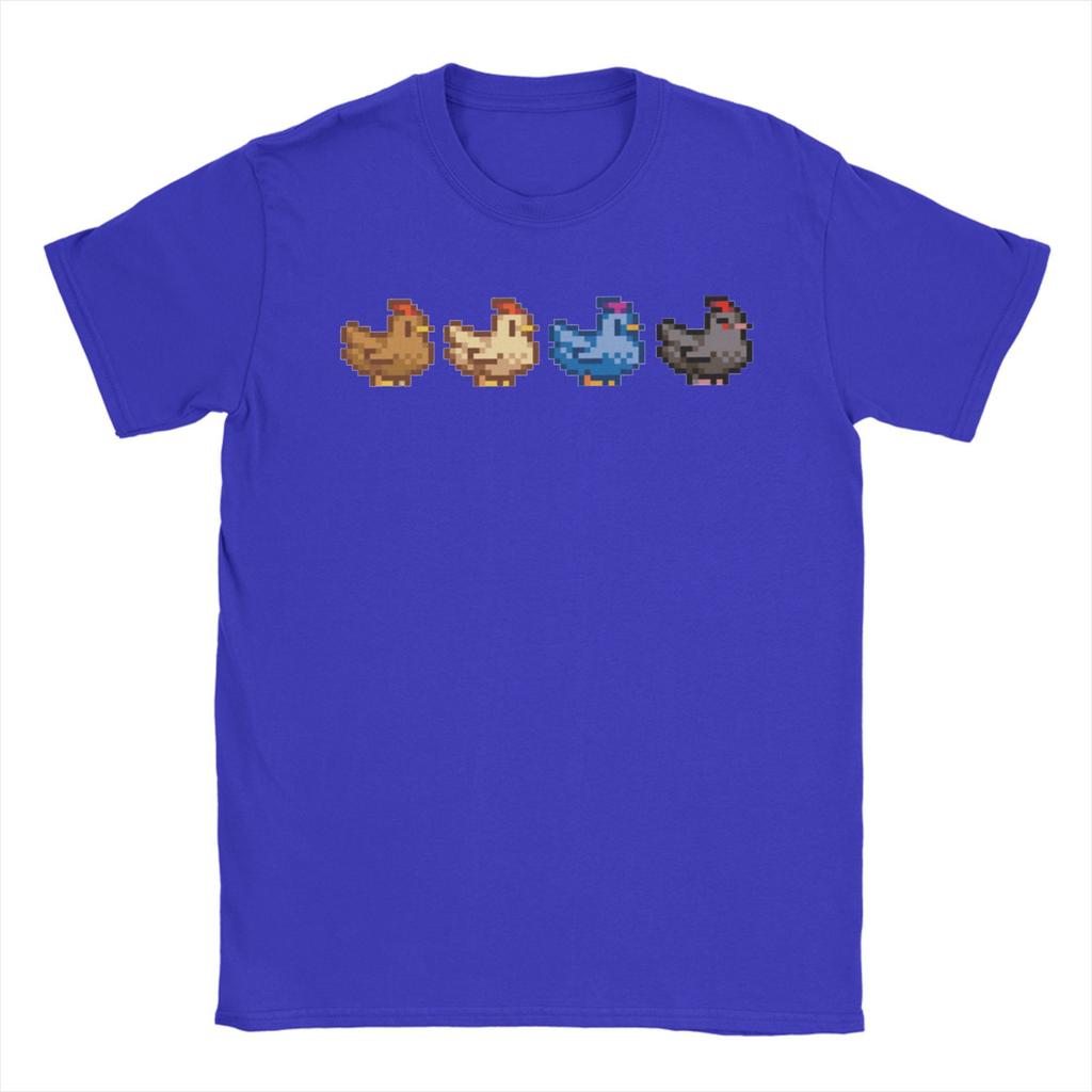 4 Chickens S-Stardew V-Valley Game T Shirt Summer  Trending T-Shirts Adult 100 Cotton Short Sleeve Street Style Tshirt