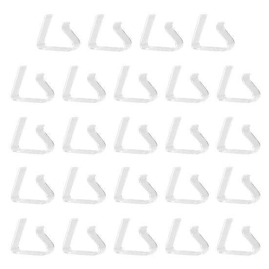 24Pcs Clear Tablecloth Clips Reusable Simple Installation Windproof Transparent Clamps Table Cover Holders