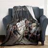 Name Custom TXT Poster Print Flannel Blanket High Quality Warm Comfortable Cover for All Seasons Perfect for Gifts Home Decor
