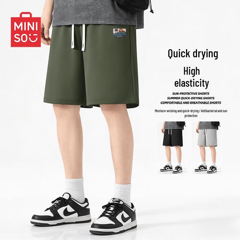 MINISO Men's Quick-Dry Breathable Outdoor Casual Shorts