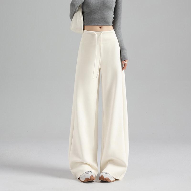 

2026 Women s Slim Fit Black Yoga Pants: Early Spring, Slightly Flared Wide Leg Sweatpants L, 58-63 kg