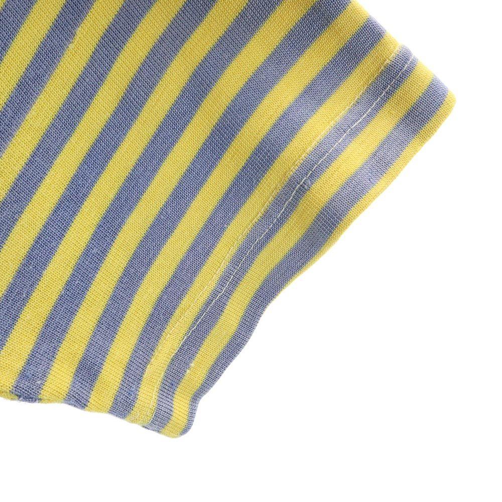 WILTON 50s Short sleeve Game shirt Polo shirt M Yellow x navy Old vintage Men's Used