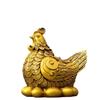Hen Golden Rooster Laying Eggs Creative Copper Coin Hatching Egg Sculpture Home Living Room Bedroom Office Decoration Crafts 1Pc
