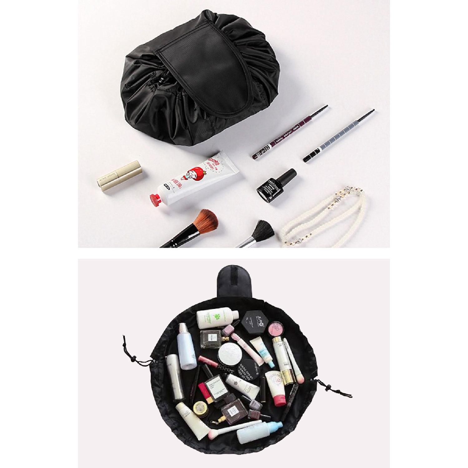 

Drawstring Makeup Bag - Makeup Organizer Bag чорний