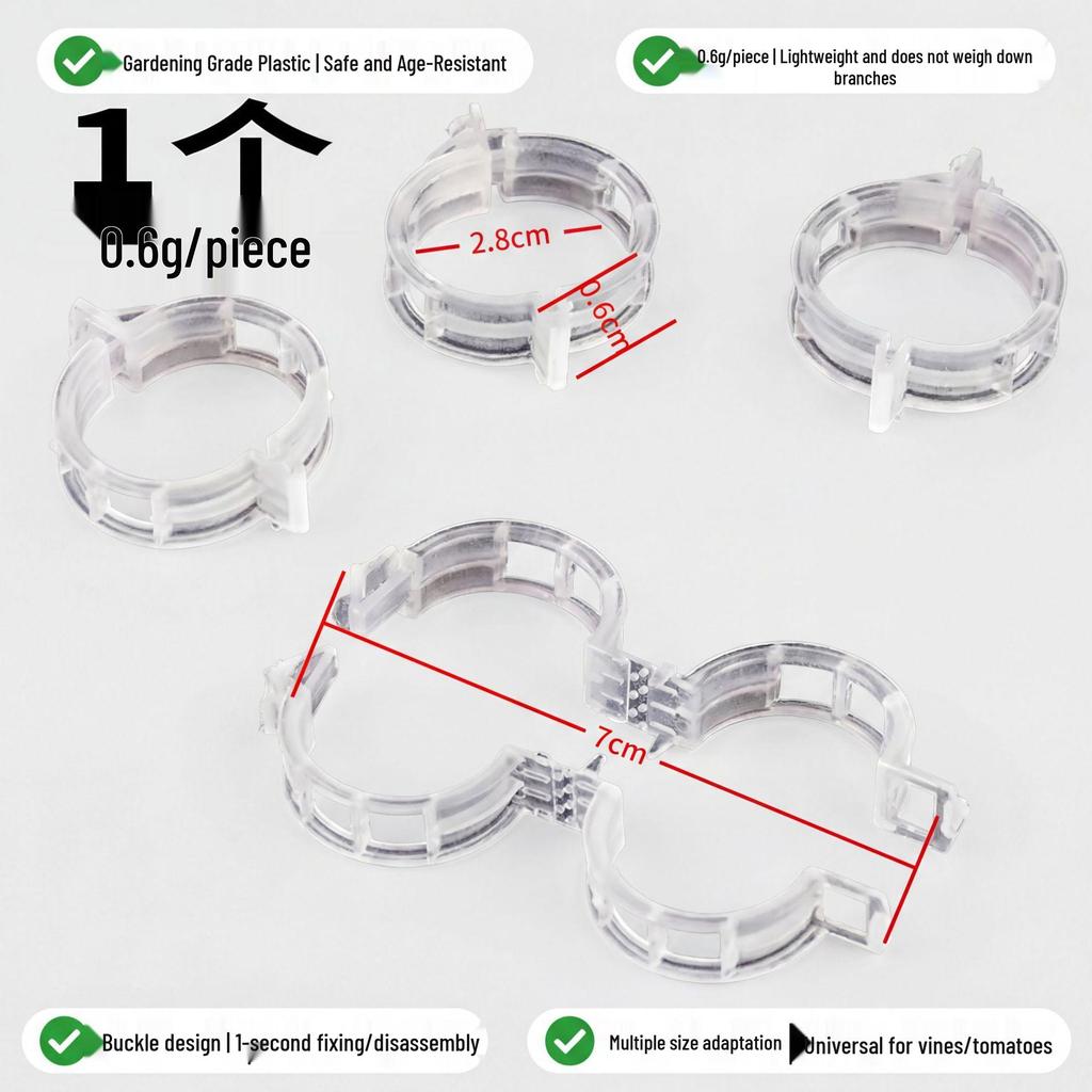 Eco-Friendly Durable Vine Tie Clips for Gardening and Greenhouse Use
