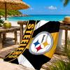 Telo Mare con Logo Pittsburgh Steelers, Asciugatura Rapida, Facile da Curare, Adatto sia per il Fitness che per le Vacanze al Mare, Essenziale Sportivo