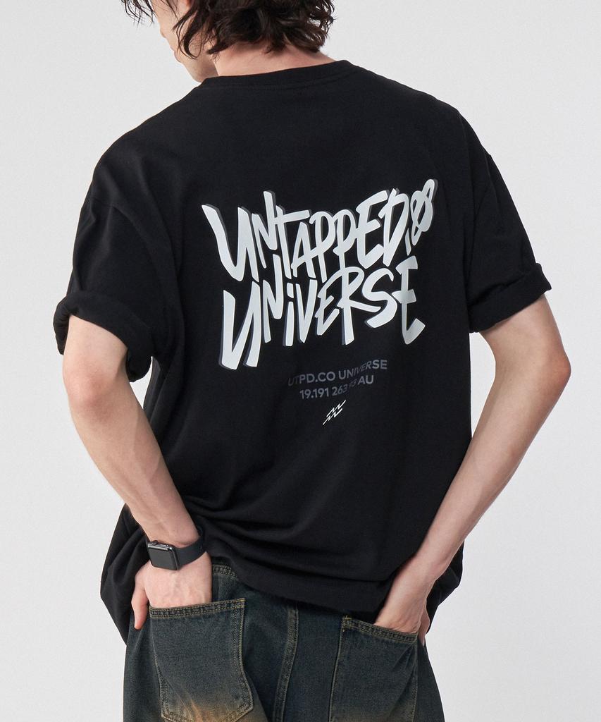 UNTAPPED STUDIO Universe Overlap Pure Cotton Big Oversized Short Sleeve T-Shirt 4 Colors