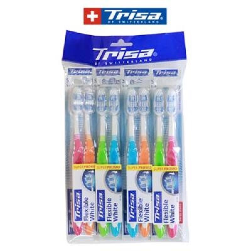 TRISA Whitening Toothbrush 8-pack Flexible White 3621 soft hair