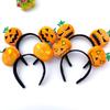 Kids Halloween Pumpkin Party Headwear Hair Hoop Soft Fluffy Fabric Headband DIY Decoration
