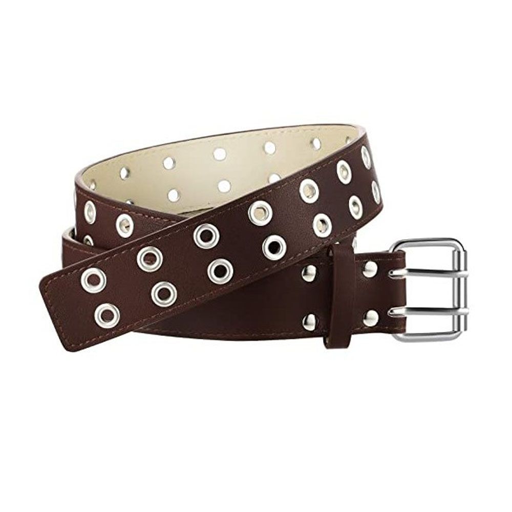 Genser i PU-skinn overfrakk Punk midjebelte Goth linning Justerbare belter Jeansbelter