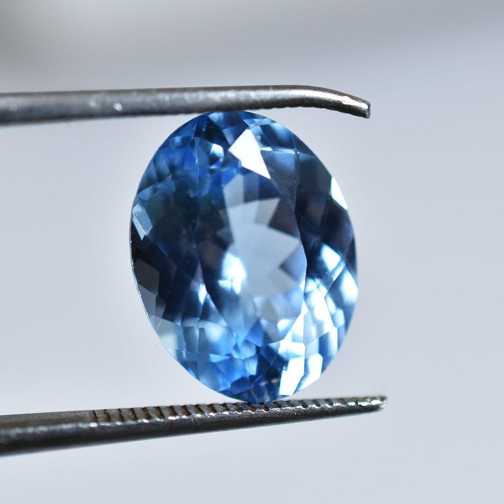 Natural Sky-Blue Aquamarine 10.14ct Oval Cut AAA Certified Loose Gemstone