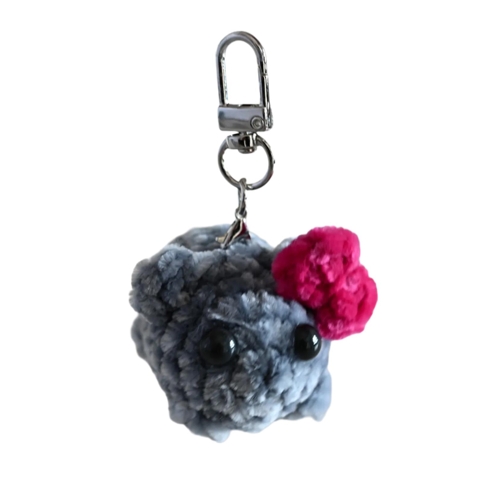 

Уникальный брелок для ключей в виде хомяка с бантом, декоративный брелок из сплава и хлопка, подвеска-подвеска, аксессуар для ключей и сумок