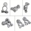 1Pair Car Battery Terminal Clamps Adjustable Conductive Caps Heavy Duty Stud Type Cable Positive Negative