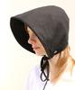 Elkebeullum Blossom Linen Black Bonnet Hat