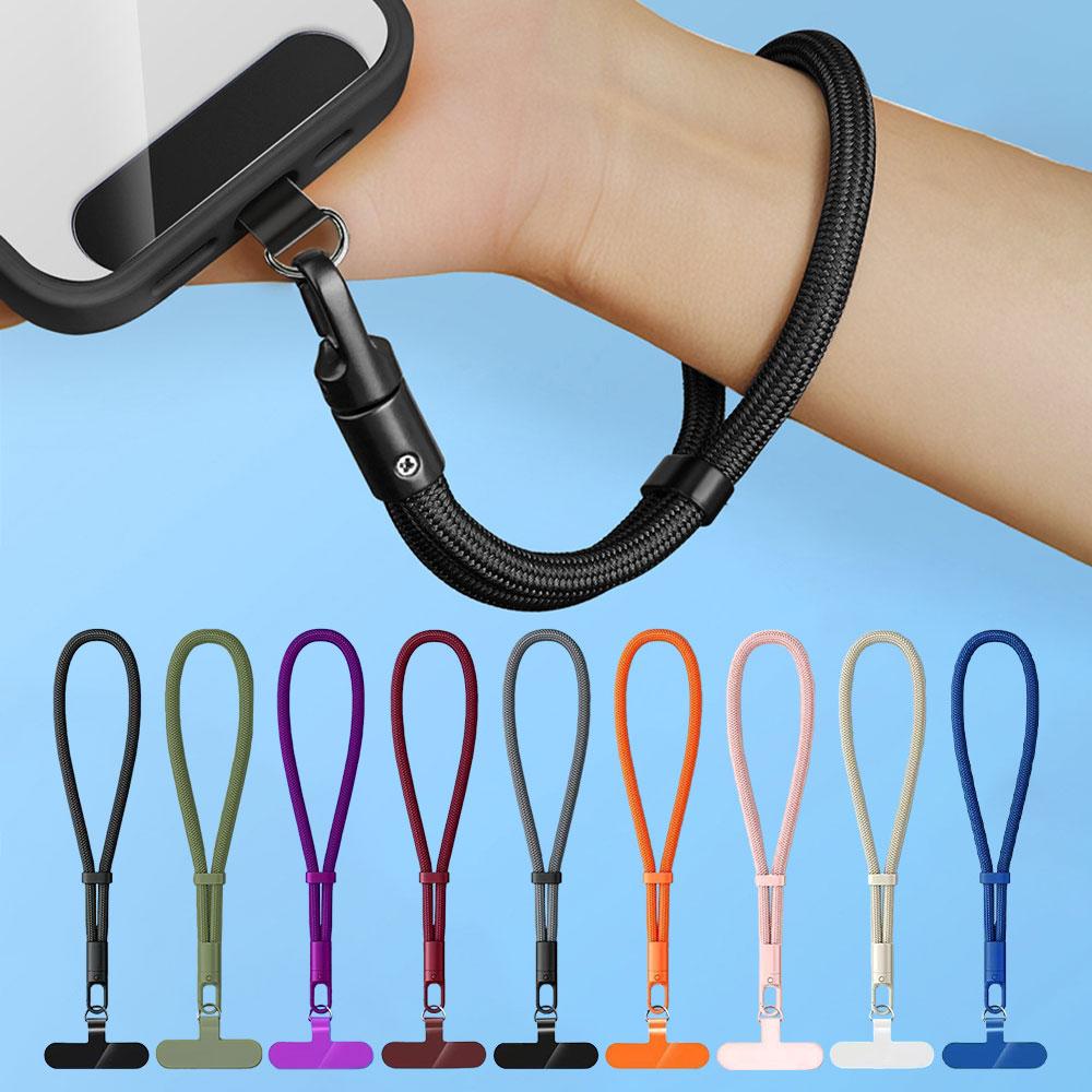 Lanière de téléphone universelle avec clip Améliorée Anti-chute Rotation à 360° Sangle réglable pour le cou/porté en bandoulière pour tous les étuis de téléphone