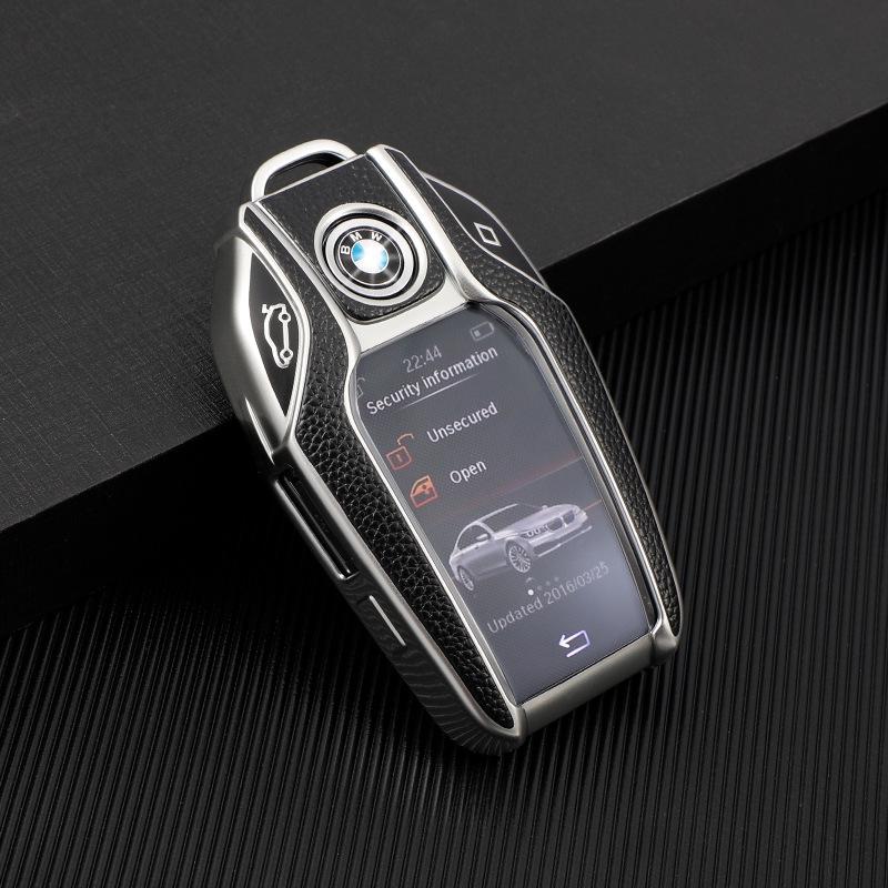 Leather Pattern Protective Case for BMW 6X7 Series LCD Key (740li, 730)