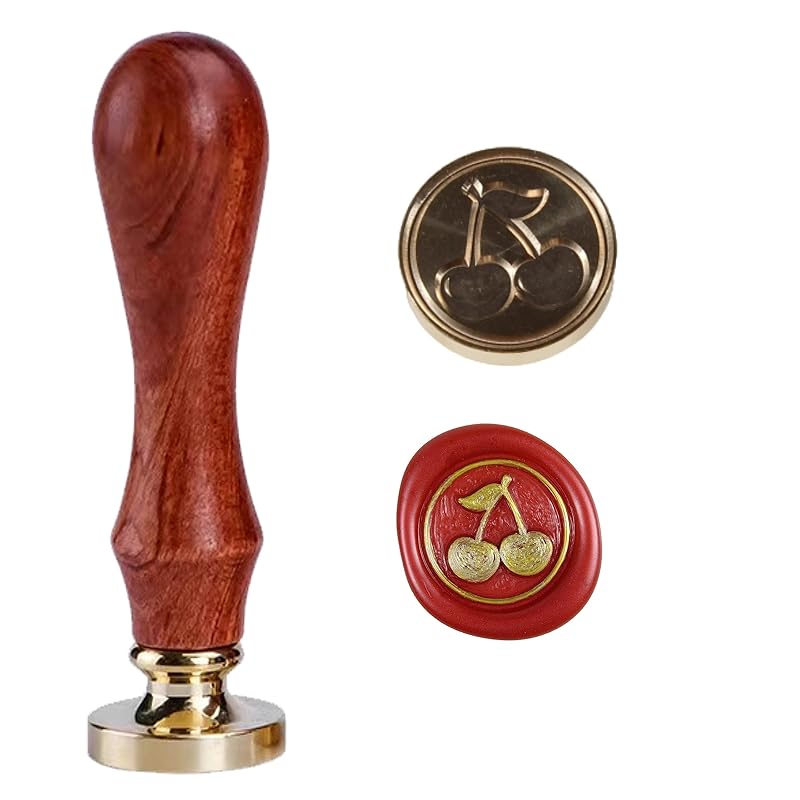 3D Crown Wax Stamp, 2.5cm/1'' Removable Brass Head with Wooden Handle, Adhesive Wax Seal for Wedding Invitations, Kids DIY Creative Gift Idea