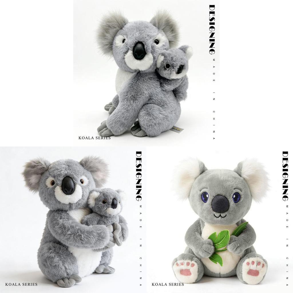 Koala Series Stuffed Animal Plush Toy With Soft Short Pile For Kids And Collectors