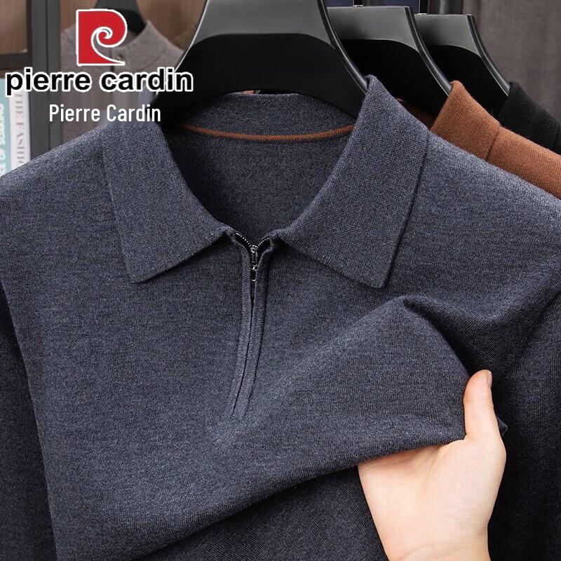 Pierre Cardin Men s Half-Zip Silk Blend Knit Polo Shirt M