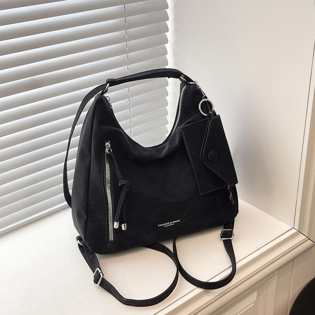 1Pc 2026 New Fashionable Versatile Retro Foreign Style Underarm Bag Solid Color Texture Shoulder Messenger Bag