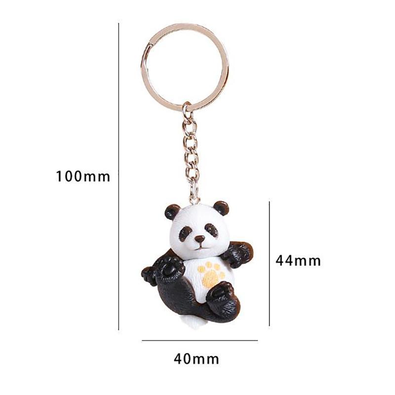 Kreslená Panda Přívěsek na Klíče Roztomilý Přívěsek Panda Kroužek na Klíče Vynikající Všestranné Doplňky pro Dekoraci Batohu Dárky