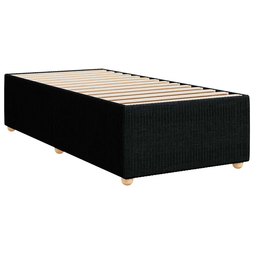 Boxspringbett mit Matratze Schwarz 80 x 200 cm Stoff