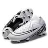 2025 Blue Socks Style Mid Men Football Boots Outdoor Football Field Boots Men Soccer Cleats Anti-slip Training Sneakers